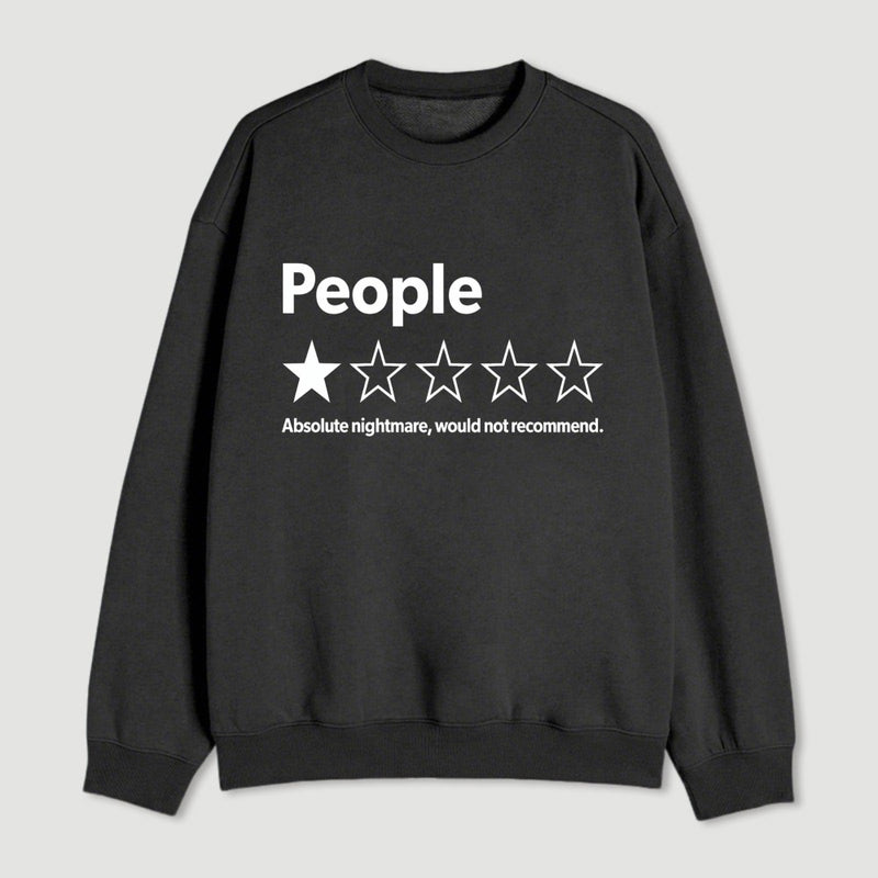 Funny 1-Star Review Graphic Sweatshirt