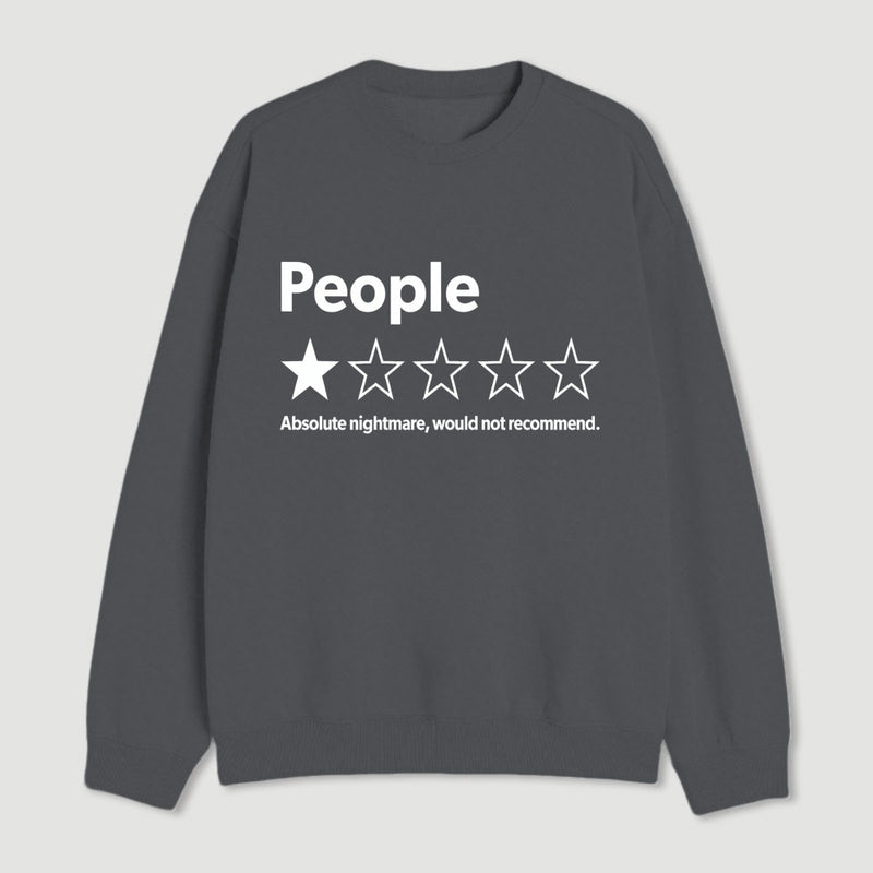 Funny 1-Star Review Graphic Sweatshirt