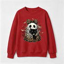 Leopard Ghost Cat Halloween Cute Spooky Black Cat Sweatshirt