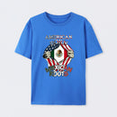 American Born Mexican Roots Flag Tee Proud USA Love Mexico T-Shirt