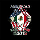 American Born Mexican Roots Flag Tee Proud USA Love Mexico T-Shirt