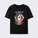 American Born Mexican Roots Flag Tee Proud USA Love Mexico T-Shirt
