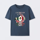 American Born Mexican Roots Flag Tee Proud USA Love Mexico T-Shirt