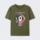 American Born Mexican Roots Flag Tee Proud USA Love Mexico T-Shirt