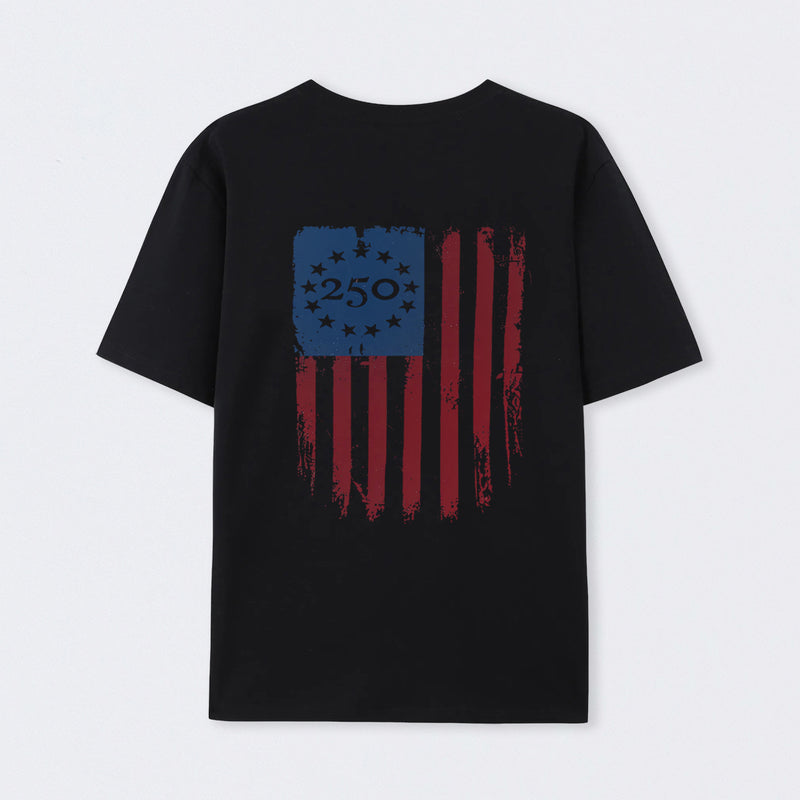 Celebrate 250 Years of American Heritage Unisex Black T-shirt
