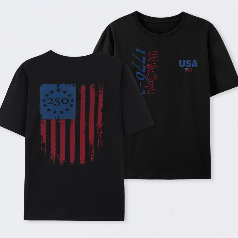 Celebrate 250 Years of American Heritage Unisex Black T-shirt