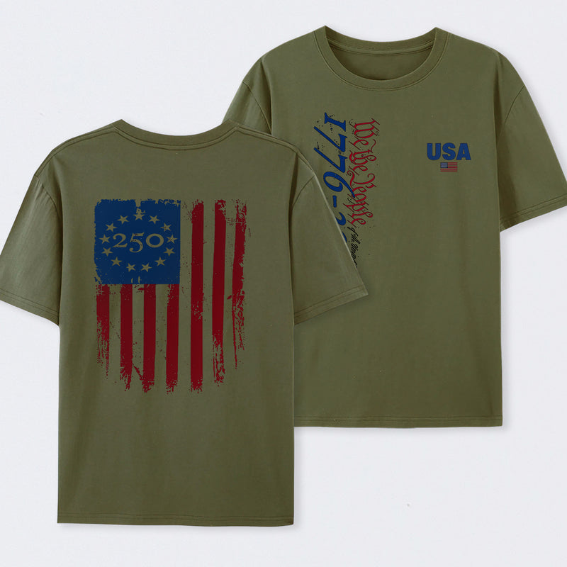 Celebrate 250 Years of American Heritage Unisex Black T-shirt