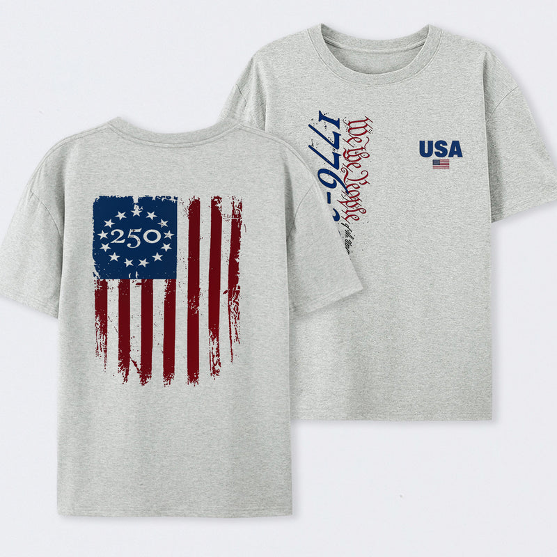 Celebrate 250 Years of American Heritage Unisex Black T-shirt