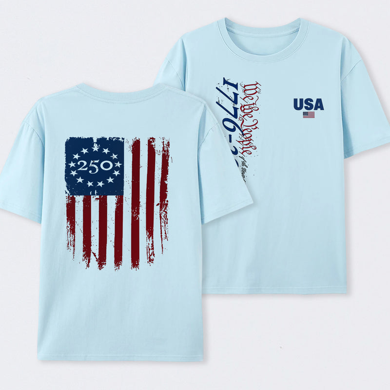 Celebrate 250 Years of American Heritage Unisex Black T-shirt