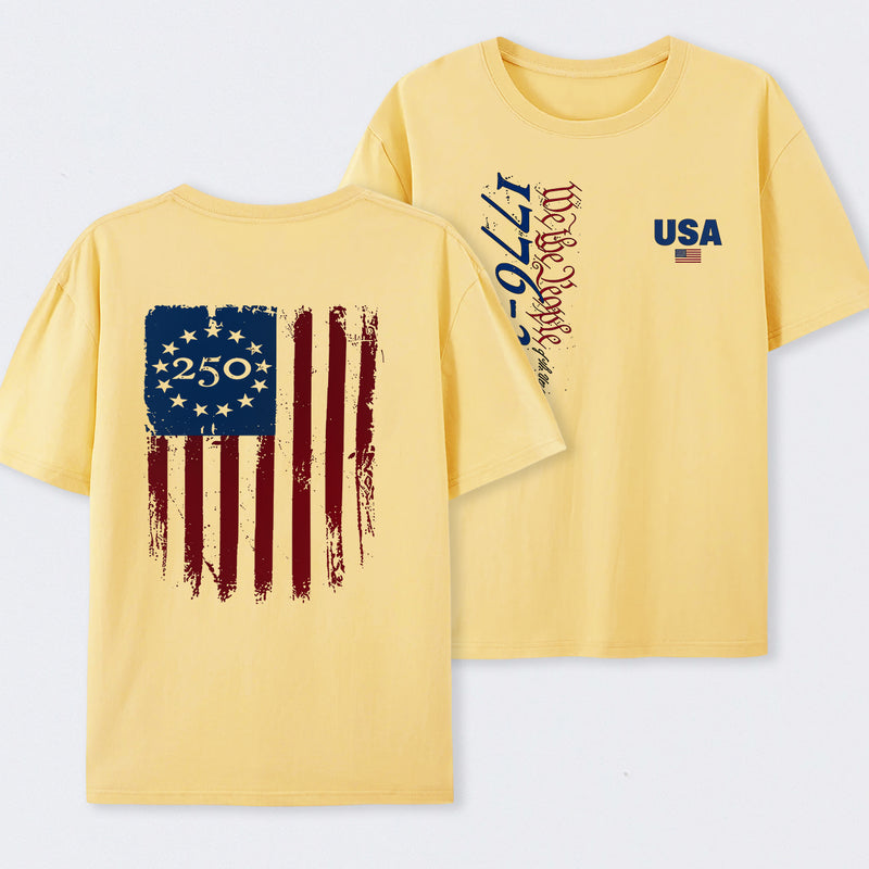 Celebrate 250 Years of American Heritage Unisex Black T-shirt