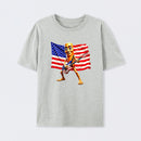 4th of July Shirts American Flag Guitar Tung Tung Tung Sahur T-shirt