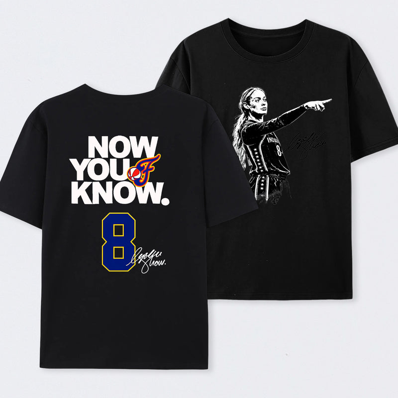 Sophie Cunningham Now You Know Double-Sided Basketball Graphic T-Shirt
