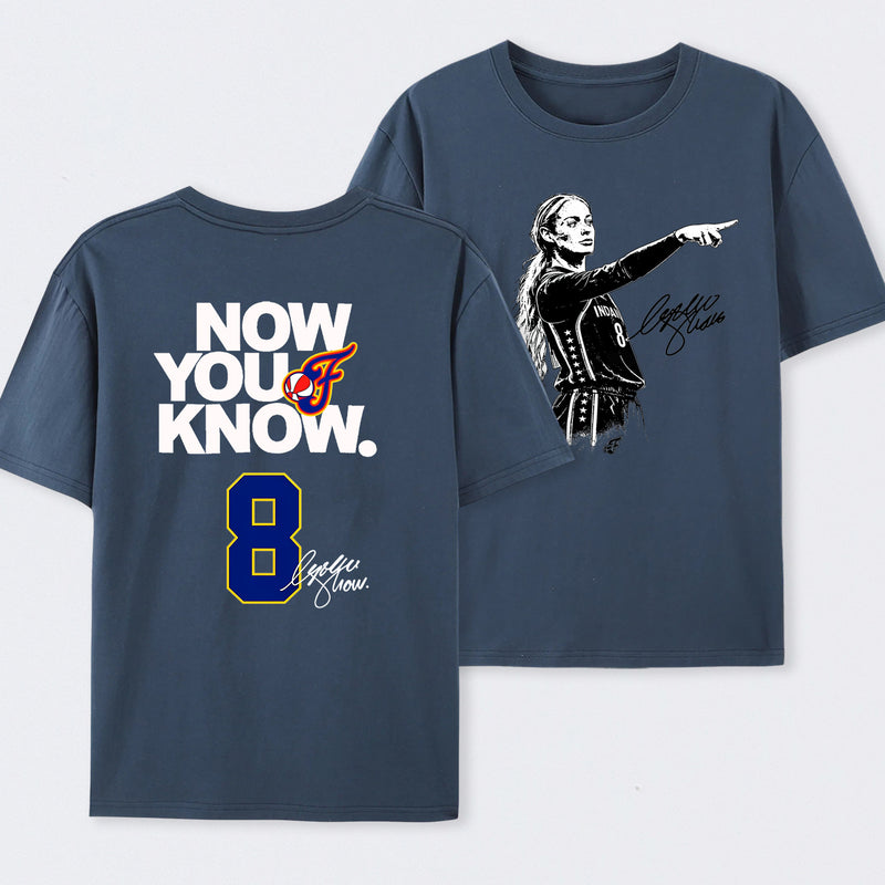 Sophie Cunningham Now You Know Double-Sided Basketball Graphic T-Shirt