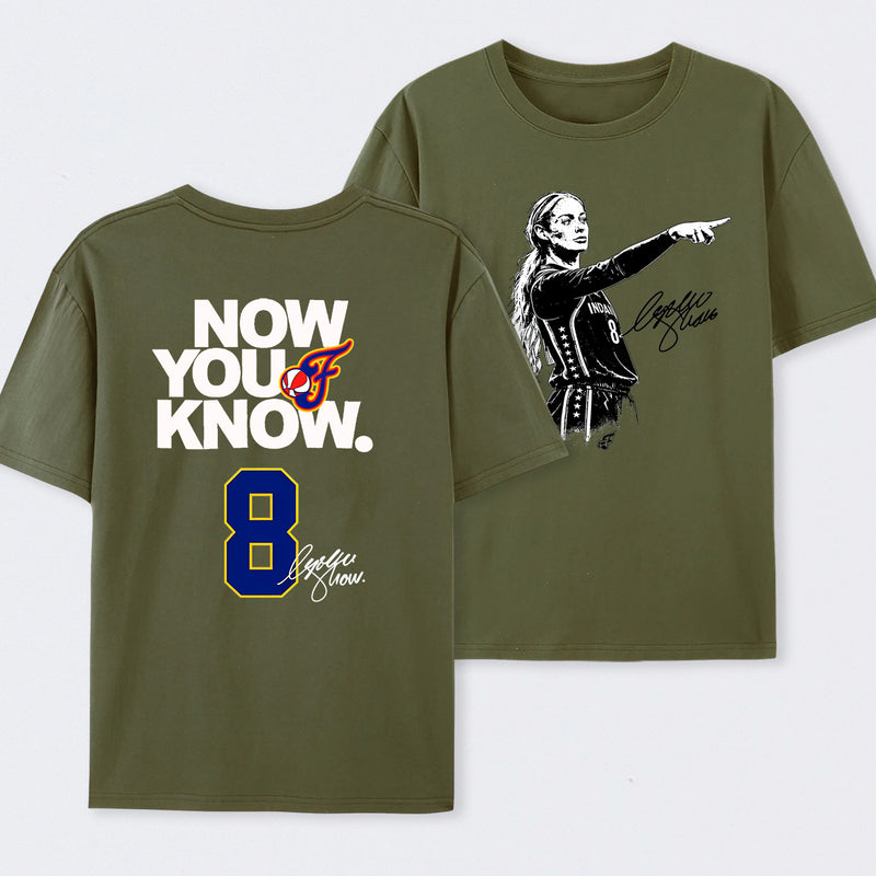 Sophie Cunningham Now You Know Double-Sided Basketball Graphic T-Shirt