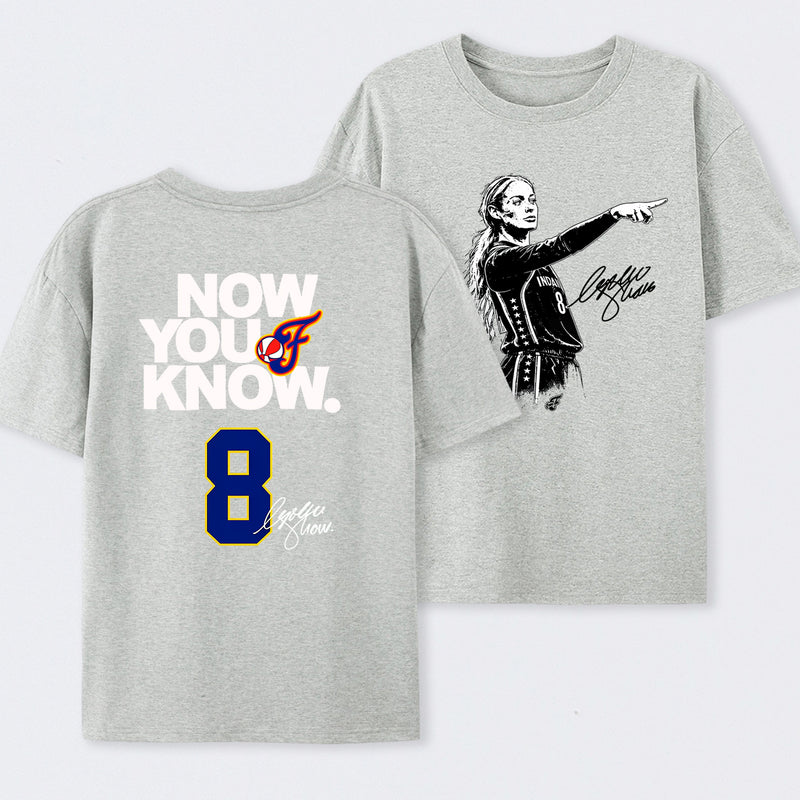 Sophie Cunningham Now You Know Double-Sided Basketball Graphic T-Shirt
