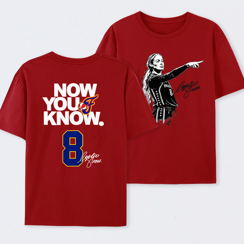 Sophie Cunningham Now You Know Double-Sided Basketball Graphic T-Shirt
