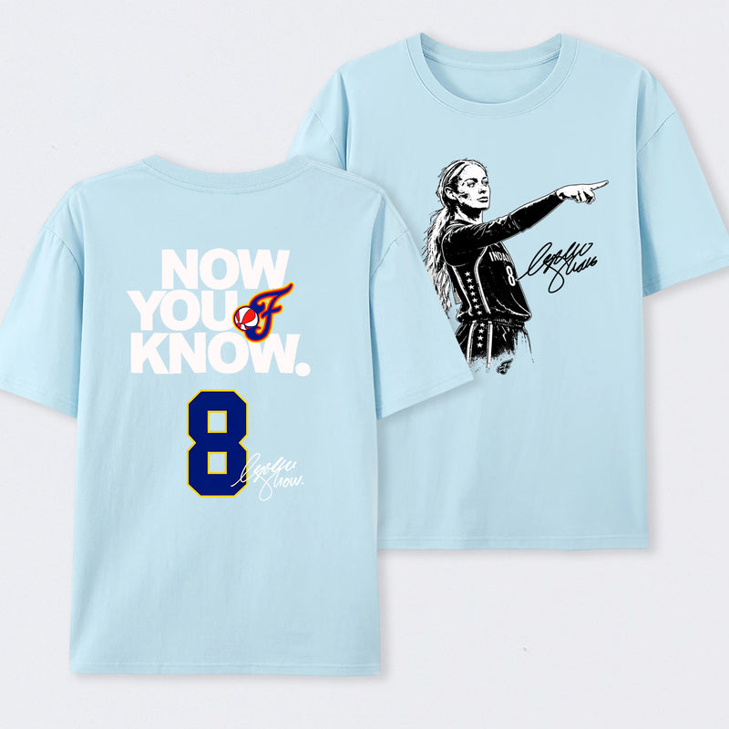 Sophie Cunningham Now You Know Double-Sided Basketball Graphic T-Shirt