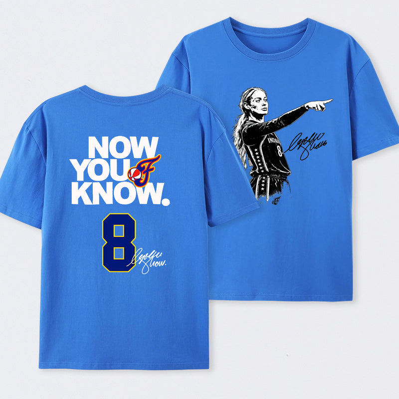 Sophie Cunningham Now You Know Double-Sided Basketball Graphic T-Shirt