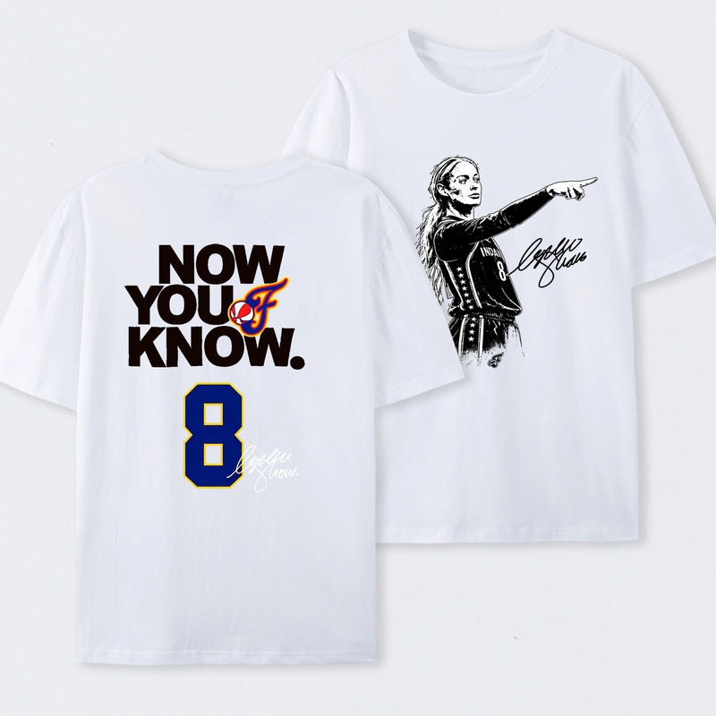 Sophie Cunningham Now You Know Double-Sided Basketball Graphic T-Shirt
