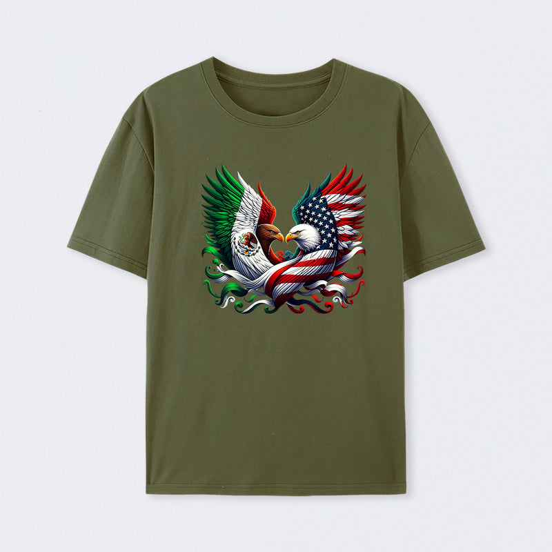 America Mexico Flag Vintage Mexican Roots American T-Shirt