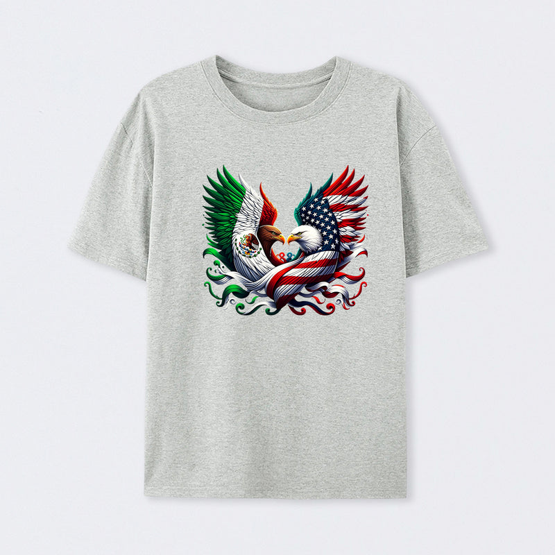 America Mexico Flag Vintage Mexican Roots American T-Shirt