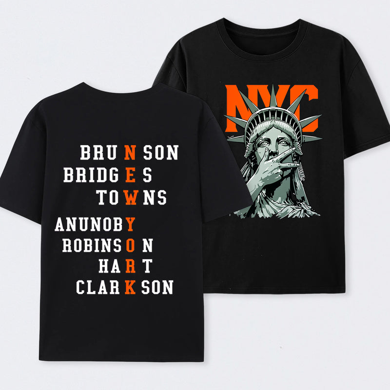 NewYork 2 Side Basketball Fans T-Shirt