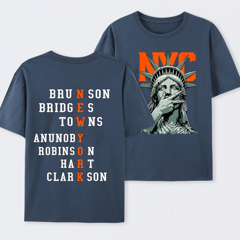 NewYork 2 Side Basketball Fans T-Shirt