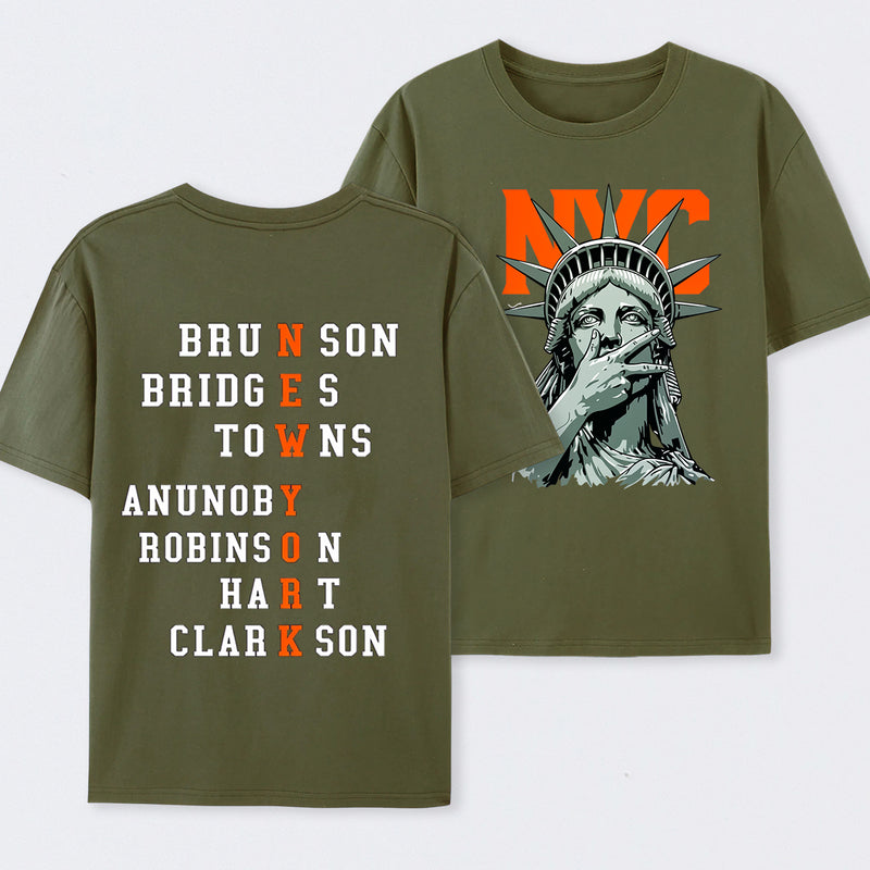 NewYork 2 Side Basketball Fans T-Shirt