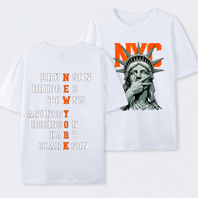 NewYork 2 Side Basketball Fans T-Shirt