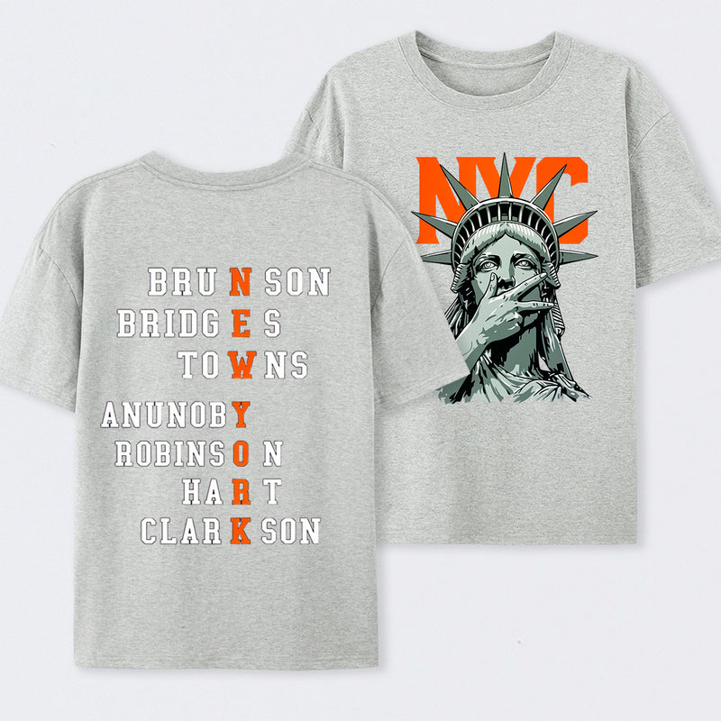 NewYork 2 Side Basketball Fans T-Shirt