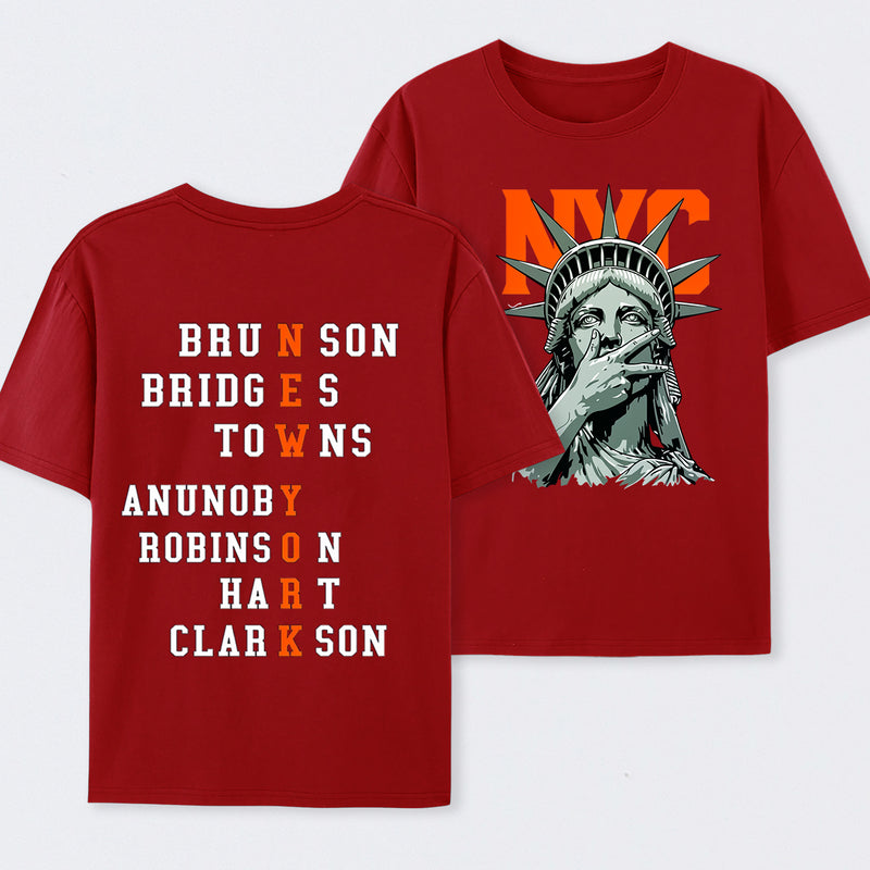 NewYork 2 Side Basketball Fans T-Shirt