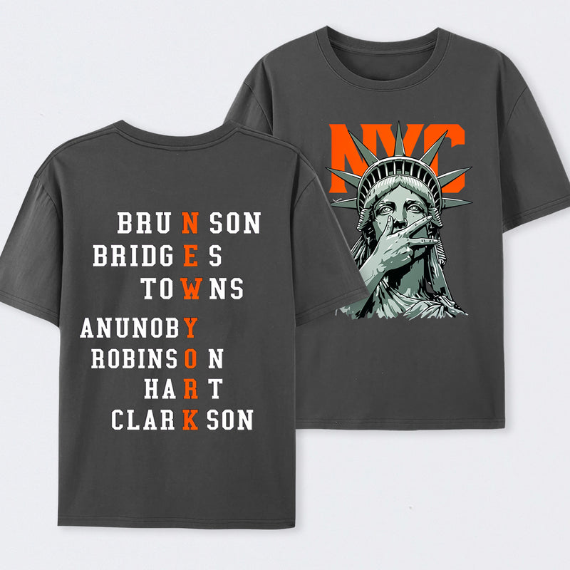 NewYork 2 Side Basketball Fans T-Shirt