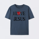 Vintage I Love Jesus Print T-Shirt