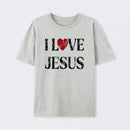 Vintage I Love Jesus Print T-Shirt