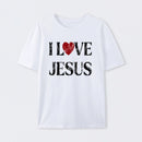 Vintage I Love Jesus Print T-Shirt