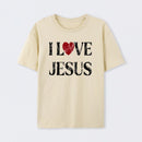 Vintage I Love Jesus Print T-Shirt