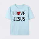 Vintage I Love Jesus Print T-Shirt