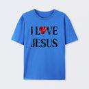 Vintage I Love Jesus Print T-Shirt