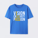Vision Creativity Passion Funny Print T-Shirt