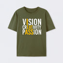 Vision Creativity Passion Funny Print T-Shirt