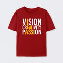 Vision Creativity Passion Funny Print T-Shirt