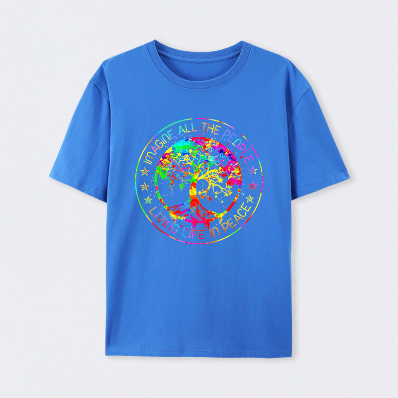 All The People Imagine Living Life in Peace T-Shirt