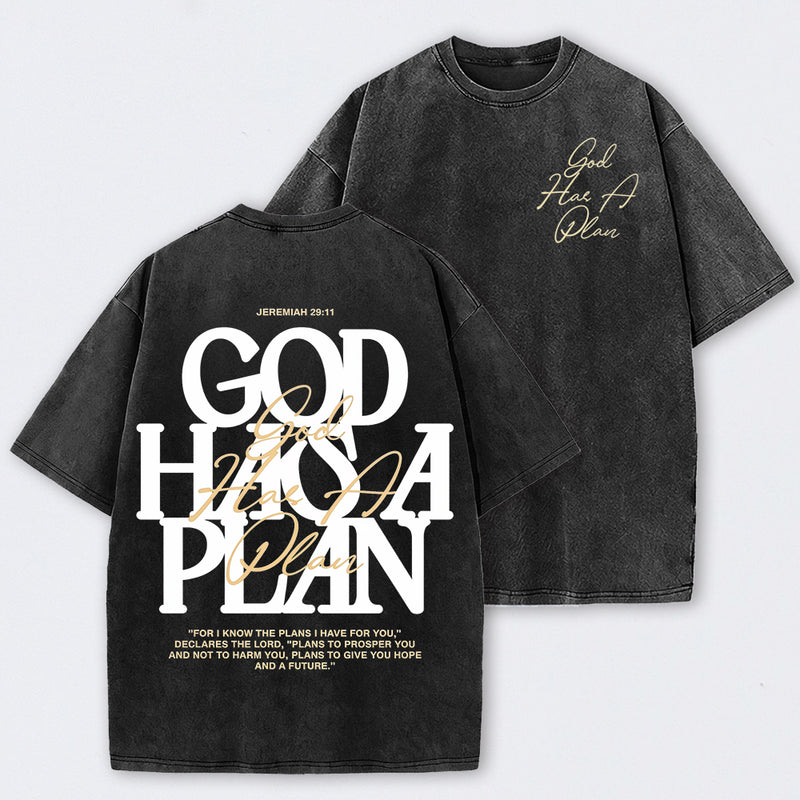 Vintage God Has A Plan Double-Sided T-Shirt