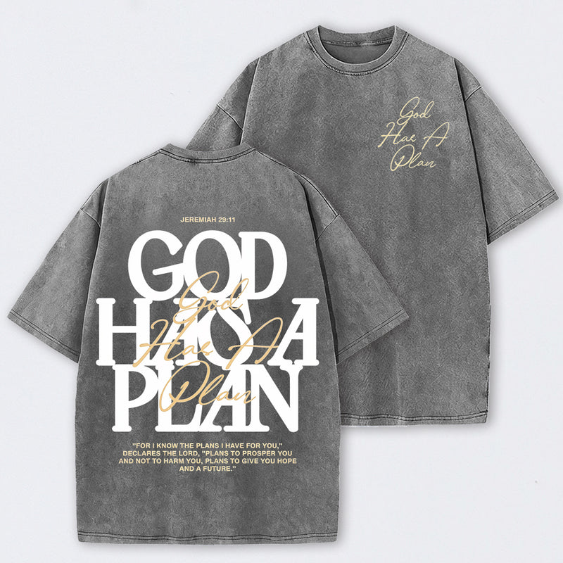 Vintage God Has A Plan Double-Sided T-Shirt