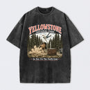 Do Not Pet The Fluffy Cows Yellowstone National Park Washed T-Shirt