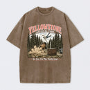 Do Not Pet The Fluffy Cows Yellowstone National Park Washed T-Shirt