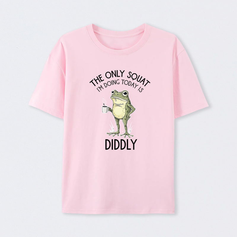 Funny Frog Graphic Diddly Squat T-Shirt