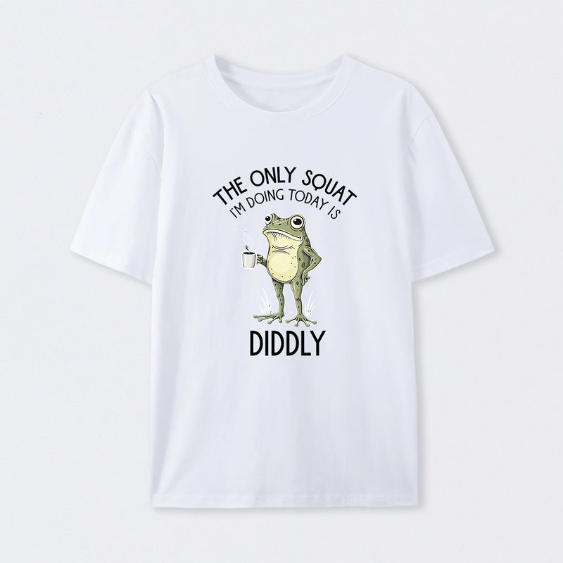Funny Frog Graphic Diddly Squat T-Shirt