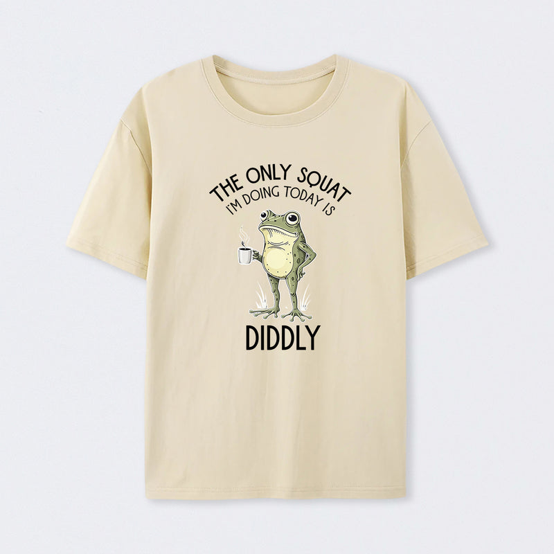 Funny Frog Graphic Diddly Squat T-Shirt