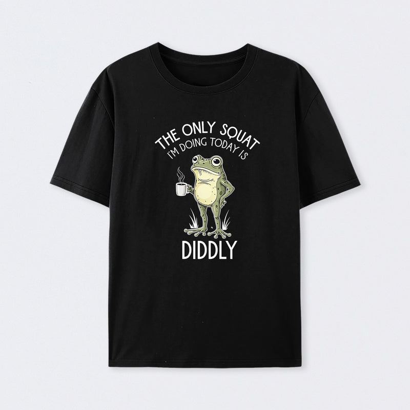 Funny Frog Graphic Diddly Squat T-Shirt